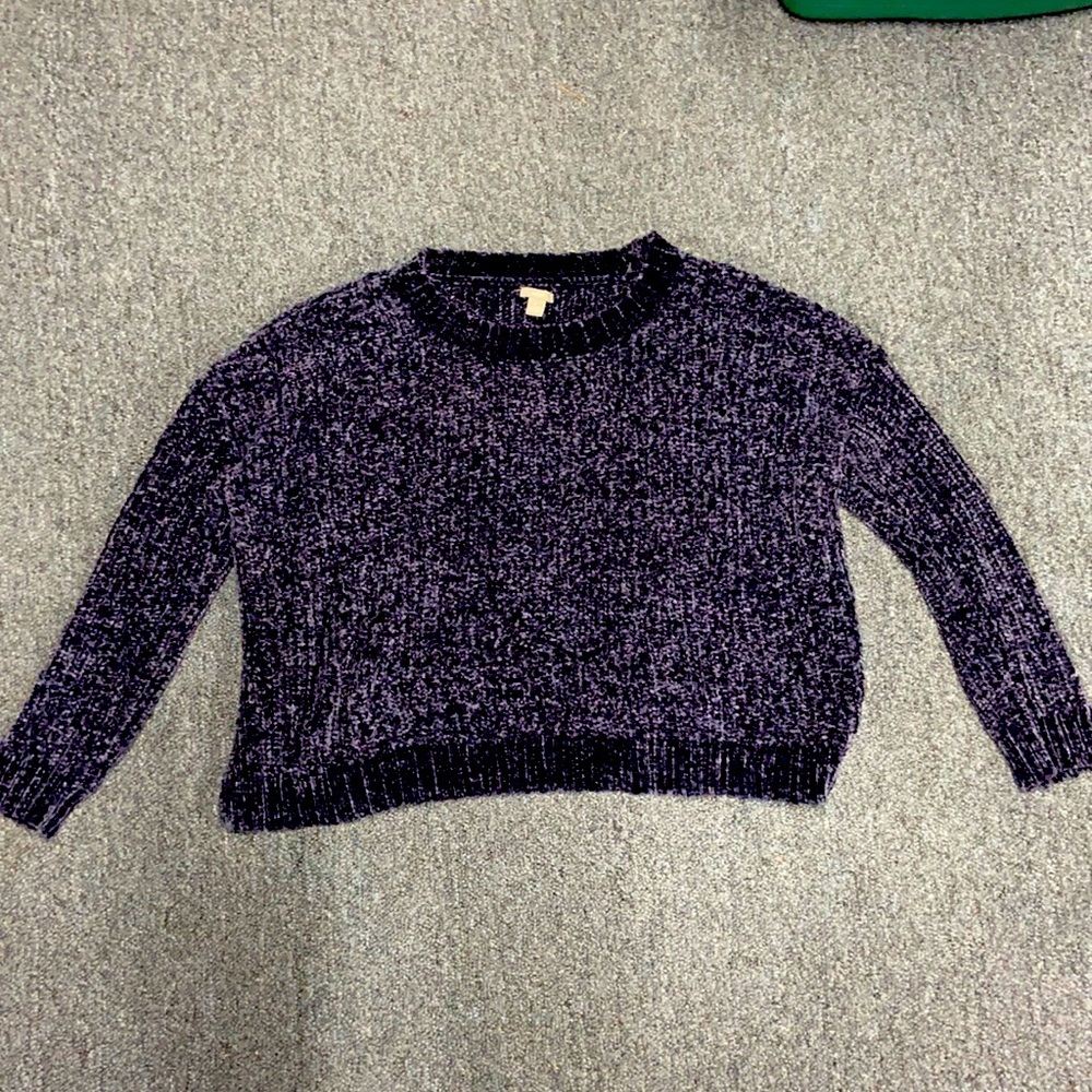 Aerie Velour Feel Knitted Sweater (Cropped)